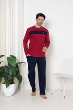 Men's Pajama Set Interlok Front Body Parts Cotton Seasonal M70062268