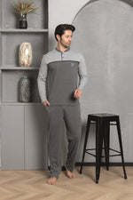 Men's Pajama Set Interlok Part Parts Cotton Seasonal M70032265