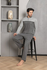 Men's Pajama Set Interlok Part Parts Cotton Seasonal M70032265