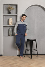 Men's Pajama Set Interlok Part Parts Cotton Seasonal M70032265