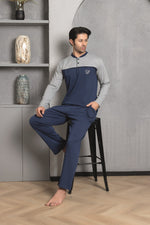 Men's Pajama Set Interlok Part Parts Cotton Seasonal M70032265