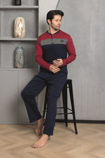 Men's Pajama Set Interlok Öön Middle Part Cotton Seasonal M70052267