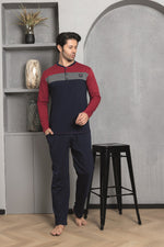 Men's Pajama Set Interlok Öön Middle Part Cotton Seasonal M70052267