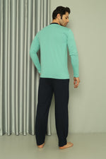 Men's Pajama Set Long Sleeve Mobile Parts Cotton Seasonal M58142264