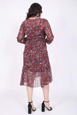 Angelino Chiffon Dress With Flounce Skirt