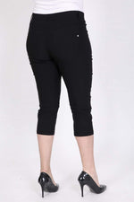 Angelino Zipper Pocket Lycra Capri Trousers