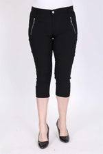 Angelino Zipper Pocket Lycra Capri Trousers