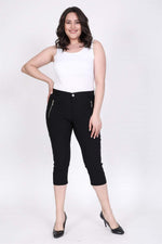 Angelino Zipper Pocket Lycra Capri Trousers