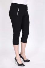 Angelino Zipper Pocket Lycra Capri Trousers