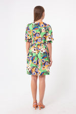 Woman Flower Patterned Mini Dress