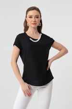 Blouse With Women'S Necklace