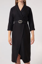 Midi Dress With Female Cruiser Collar