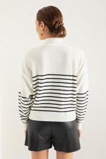 Women Zipper Long Sleeve Knitwear Sweater