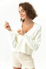 Women'S Knitting Detailed Shredon Knitwear Cardigan