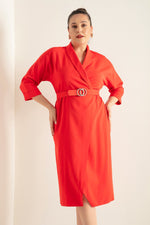 Large Size Midi Dress With Female Cruiser Arches