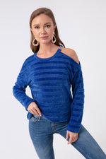 Women'S Silvery Knit Blouse