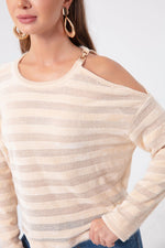 Women'S Silvery Knit Blouse