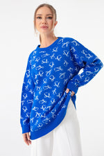 Women'S Bow Patterned Knitwear Sweater