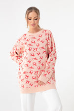 Women'S Bow Patterned Knitwear Sweater