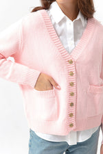 Women'S Gold Button Knitwear Cardigan