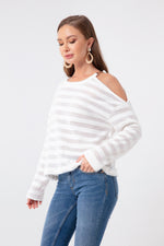 Women'S Silvery Knit Blouse