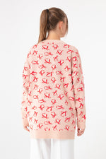 Women'S Bow Patterned Knitwear Sweater