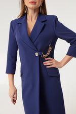 Female Chain Detailed Jacket Dress