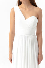 Woman One Shoulder Slip Long Evening Dress
