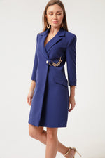 Female Chain Detailed Jacket Dress