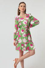 Woman Flower Patterned Dress