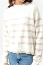 Woman Oversize Striped Knitwear Sweater