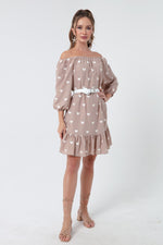 Women'S Arms With Rubber Arched Dress