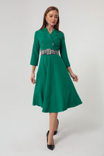 Female Pleated Midi Dress