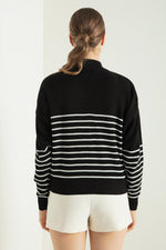 Women Zipper Long Sleeve Knitwear Sweater