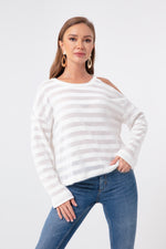 Women'S Silvery Knit Blouse