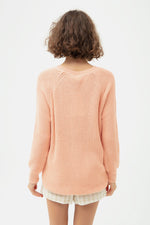 Woman V -Neck Knitwear Cossack