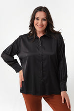 Woman Big Size Satin Shirt