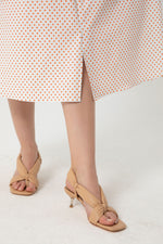 Female Polka Dot Patterned Midi Dress