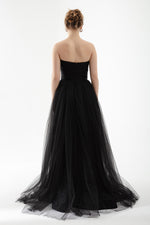 Female Straplez Tulle Evening Dress