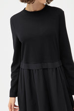 Women'S Bike Collar Midi Knitted Dress