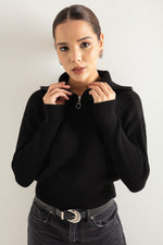 Female Collar Detailed Knitwear Sweater
