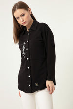 Women Printed Pocket Shirt