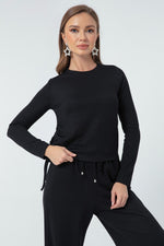 Women'S Side Connecting Knitted Blouse