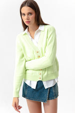 Women'S Gold Button Knitwear Cardigan