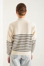 Women Zipper Long Sleeve Knitwear Sweater
