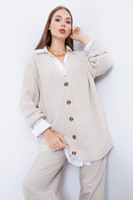 Woman Buttoned Thessaloniki Cardigan