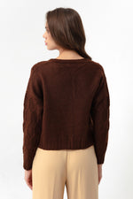 Women'S Knitting Detailed Shredon Knitwear Cardigan