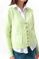 Women'S Gold Button Knitwear Cardigan