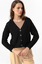 Women'S Knitting Detailed Shredon Knitwear Cardigan