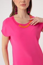Blouse With Women'S Necklace